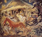 Jules Pascin Red horse oil painting artist